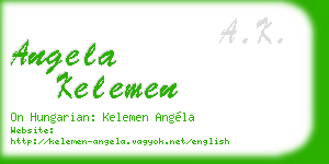 angela kelemen business card